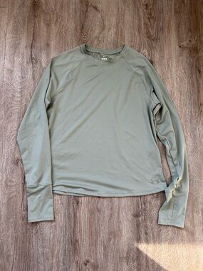 Under Armour Ladies Olive Green Long-Sleeve Performance Tee